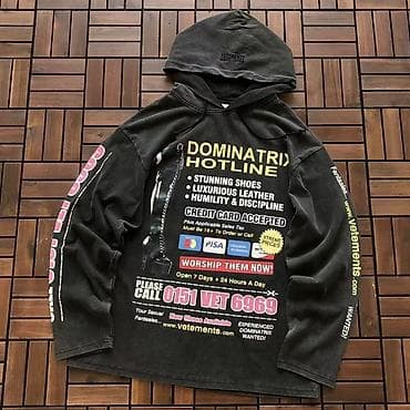 Svitşotlar: Vetements “Dominatrix Hotline” kapüşonlu sweatshirt - Rəng: qara — 3