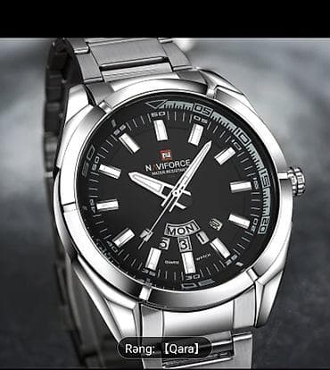 saat satilir: Qol saatı, NaviForce, rəng - Qara — 1