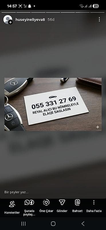 hazir reklam: Avtomobil açarları üçün fərdi vizit kartlarının hazırlanması xidməti — 1