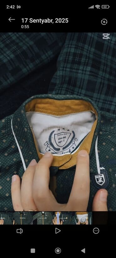 детские футболки в горошек: SADƏCƏ 1 DƏFƏ GEYİNİLİB DEFEKTİ YOXDUR. Yaşıl rəngdə iki uşaq — 2