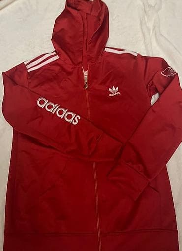 Мужская толстовка, Adidas, M, цвет - Красный