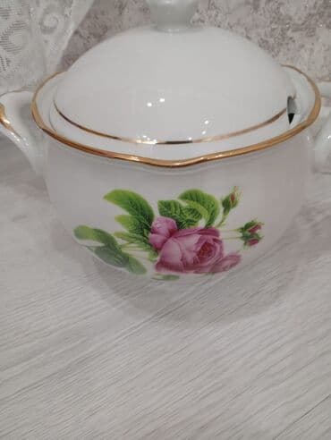 Qab-qacaq dəstləri və servizlər: Nahar dəsti, rəng - Ağ, Farfor — 8