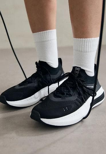 кросовки: Under Armour HOVR Phantom 4 qaçış krosovkaları - Rəng: qara/ağ - Üst — 1