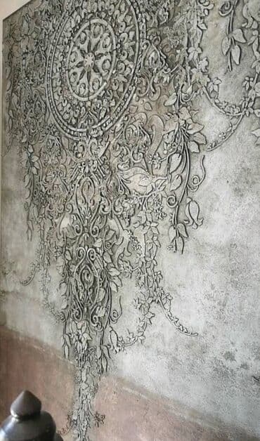 снежок декоративная штукатурка: Xüsusi dekorativ divar boyası və relyef panelləri – Şərq naxışlı — 10