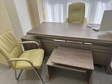 divan kreditle: Ofis mebel dəsti – rəhbər masası və jurnal masası - Material: ağac — 6