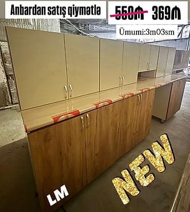 Mətbəx mebellərinin sifarişlə hazırlanması✔️ Ölçü : 3metr03sm☑️ üst