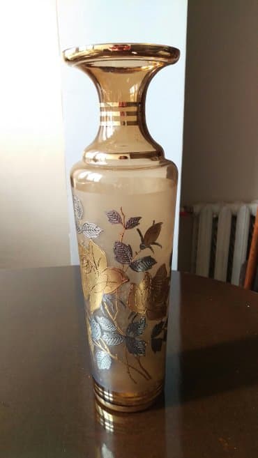 dekorativ gullər: Цветочная ваза.Богема.Чехия.совершенно новые. за две- 140 ман — 2