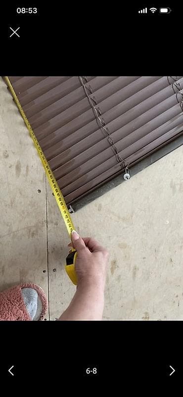 pane: Məhsul: Yatay jalüz pərdələr (qəhvəyi rəng) Təsvir: - Material — 6
