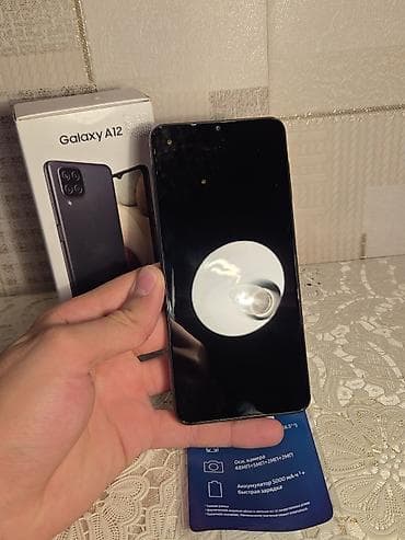 Samsung Galaxy A12, 64 GB, rəng - Qara, Barmaq izi — 2
