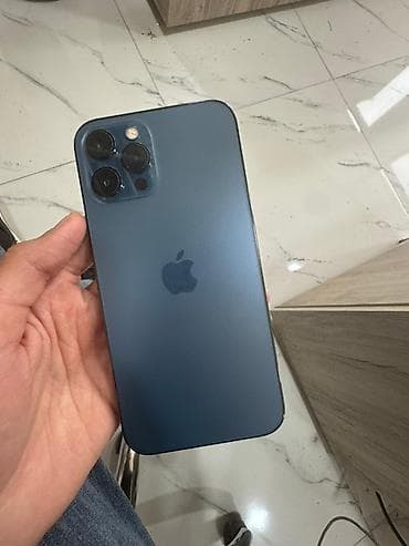kandisaner 100 kv: IPhone 12 Pro Max, 128 GB, Pacific Blue, Barmaq izi, Simsiz şarj, Face ID — 1