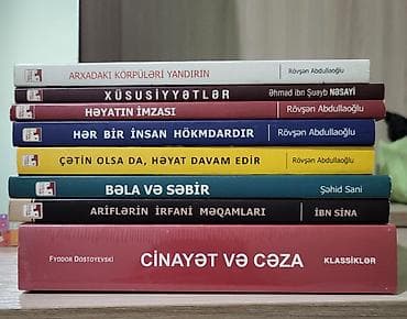 Kitab dəsti – müxtəlif müəlliflərdən seçmə 8 adda nəşr Dəstənin lalafo.az -da Kitab dəsti – müxtəlif müəlliflərdən seçmə 8 adda nəşr Dəstənin