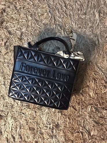 azercel nomre: İki ədəd qadın çantası dəsti 1) Toxuma naxışlı böyük tote çanta - — 3