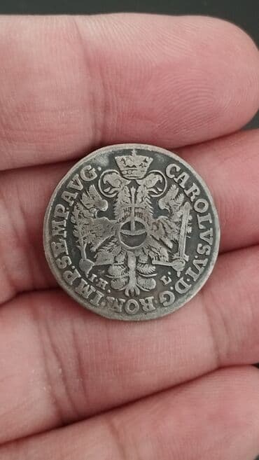 ustunde gerb olan qepik: Antik gümüş sikkələr paketi - Prussiya, 1/6 taler (yarım şillinq — 4