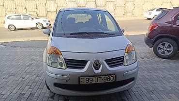 maşınlar avtomobil: Renault Modus, gümüşü rəng, 5 qapı, kompakt monovolumen kuzov — 1