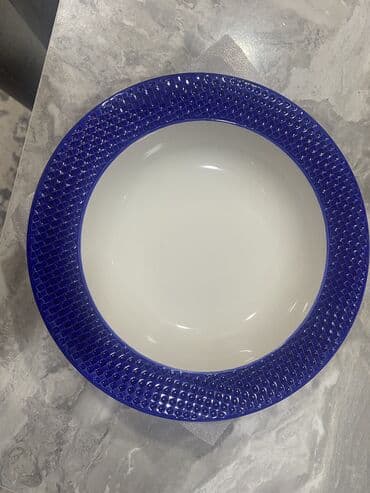 balı: Nahar dəsti, rəng - Göy, Farfor, 6 nəfərlik, Türkiyə — 6