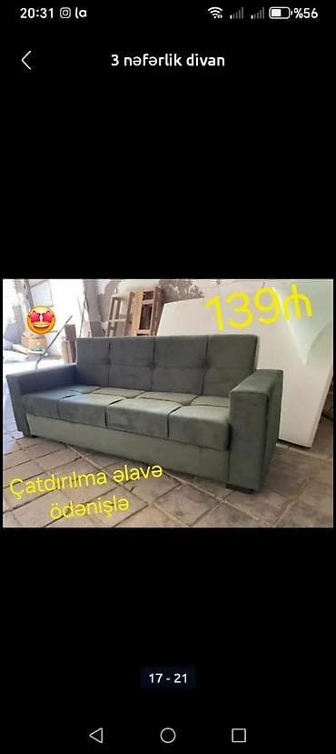 divan köhnə: Di̇van-kravat, Yeni, Açılan, Bazalı, Parça, Ödənişli çatdırılma — 5