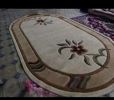 kavralitler: Oval xalça - Forma: oval - Rənglər: bej əsas fon, qəhvəyi-bej haşiyə — 2