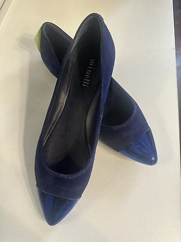 бирюзовые туфли: Балетки, Размер: 38, цвет - Синий, Новый — 2