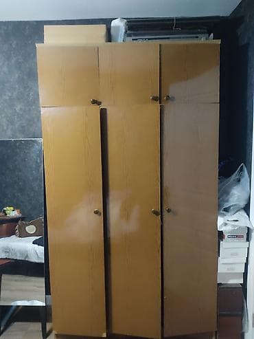 6 qapı, Qəhvəyi, Taxta, Açılan, Düz dolab