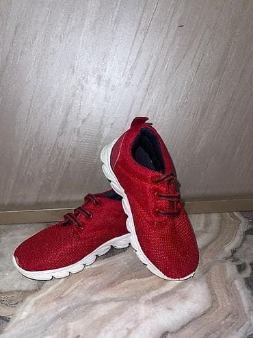 Uşaq geyimi və ayaqqabıları: Rəng - Qırmızı Krossovkalar, Ölçü: 24, Oğlan üçün — 2