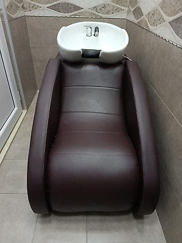 Salon üçün saç yuma kreslosu və keramika lavabo - Model: inteqrə