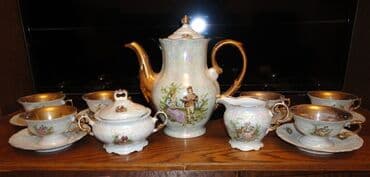 qara madonna aş nimcəsi: Çay dəsti, rəng - Ağ — 1