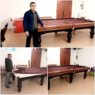 nerd taxta satisi: Bilyard stollarinin qurawdrilmasi parcalarin tezesi ile evez — 5