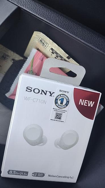 sony qulaqliq: Simsiz (Bluetooth) Qulaqcıqlar, Sony, rəng - Ağ — 1