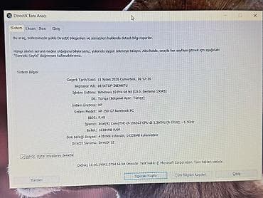 iphone ikinci el kredit: HP 15.6 ", Intel Core i7, 256 GB — 6