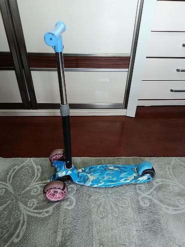 Самокаты: Uşaqlar üçün 3 təkərli skuter - Rəng: mavi kamuflyaj gövdə, göy — 1
