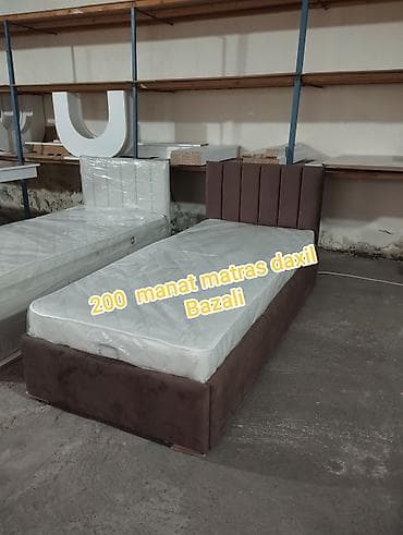 yataq matras: Yeni, Təknəfərlik çarpayı, Bazalı, Matras ilə, Siyirməsiz, Azərbaycan — 2