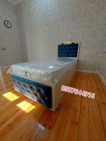 софа кровать: Yeni, Təknəfərlik çarpayı, Bazalı, Matras ilə, Siyirməsiz, Azərbaycan — 3