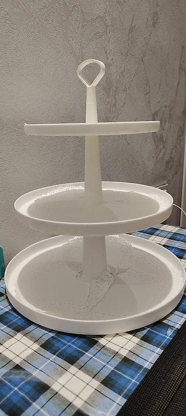 tort qabi: Tort və şiriniyyat qabı, rəng - Ağ — 2