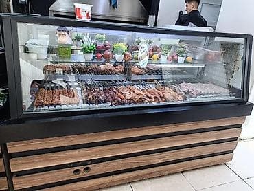 Soyuducu-kabab vitrini - Ölçü: 2 m - Şüşəli vitrina, ön açılışlı