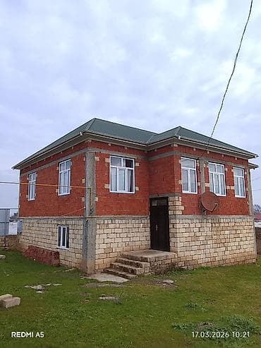 agdasda satilan evler 2021: Satılır: Həyətyanı sahəsi olan fərdi yaşayış evi - Ümumi: Kərpic və — 5