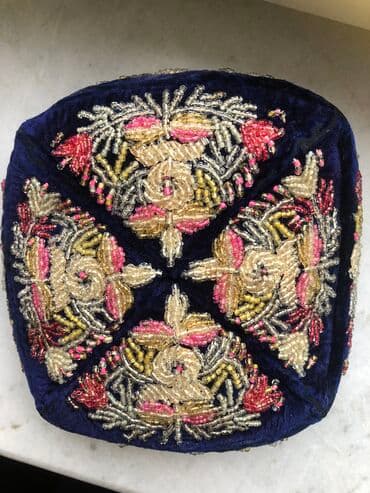 женские шерстяные шарфы: Antikvar araqçın velvet əl işidir. (İşlənmiş) Тюбетейка Təxminən — 2