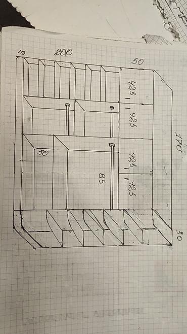 şifi: Düz dolab, Mətbəx üçün, Qab-qacaq üçün, Açılan, Korpuslu, 4 qapılı — 9