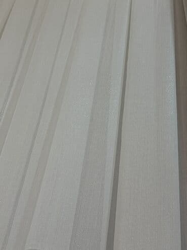 Pərdə və tüllər: Yeni, Kətan Tül, rəng - Ağ, Ünvandan götürmə, Pulsuz çatdırılma, Ödənişli çatdırılma — 6