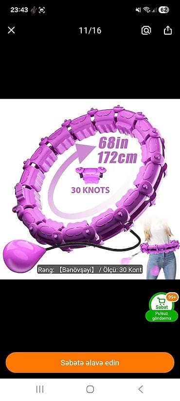 big bag: Ağıllı Fitness Hoop – tənzimlənən modullu hula halqa - Rəng — 1