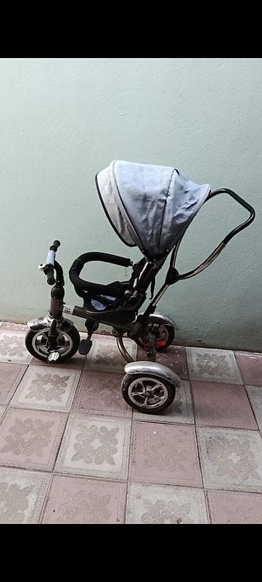 Uşaq üçtəkərli velosiped-araba (tricycle stroller) - Təkərlər: Ön