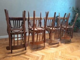 köhnə qədim gədim sovet davet stol stul mebel: Mətbəx üçün, İşlənmiş, Qatlanmayan, Stul — 10