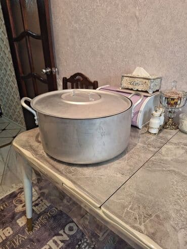 Mətbəx aksesuarları: Qazan, rəng - Gümüşü, Alüminium, 5-dən çox l — 2