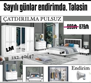 Ağ rəngdə müasir yataq otağı dəsti Tərkibi: - Geniş qarderob lalafo.az -da Ağ rəngdə müasir yataq otağı dəsti Tərkibi: - Geniş qarderob