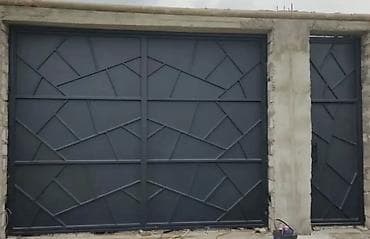 Dəmir Həyət darvazası, Yana açılan, Qapı ilə, rəng - Boz lalafo.az -da Dəmir Həyət darvazası, Yana açılan, Qapı ilə, rəng - Boz