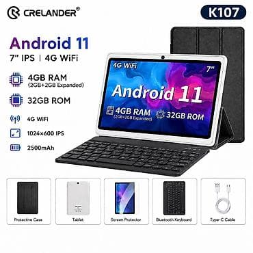 en ucuz planşetler: 7 düymlük Android planşet + klaviatura dəsti - Ekran: 7", 1024×600 - — 1