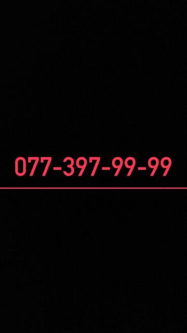 Nömrə: ( 077 ) ( 3979999 ), İşlənmiş