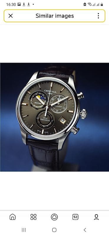 sensor saatlar: Certina DS-8 Precidrive Moon Phase xronoqraf qol saatı - İSVEÇRƏ — 2