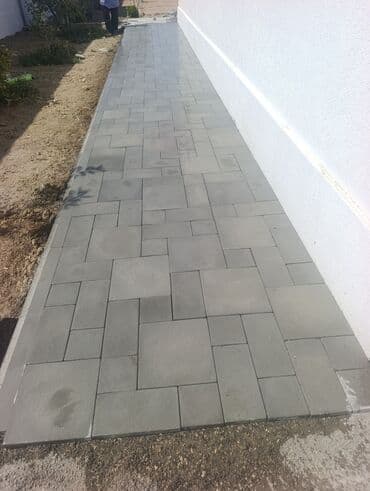 duz corek: Tamet döşəmə xidməti – dekorativ beton/daş təməli ilə həyət və giriş — 5
