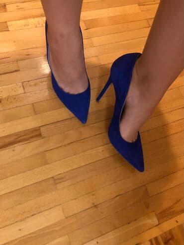 derihan ayakkabı: Tuflilər, Ölçü: 38, rəng - Göy, İşlənmiş — 7