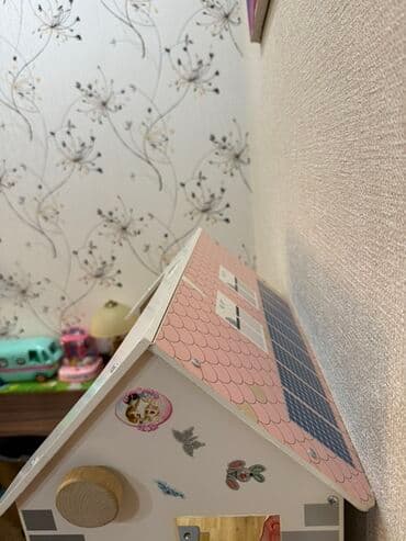 usaq pijamalar: Taxta Kukla Evi – 3 mərtəbəli, balkonlu - Material: möhkəm taxta — 4